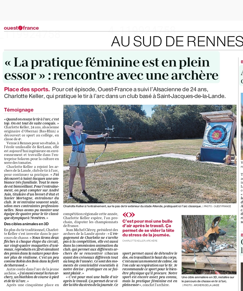 Zoom sur une archère "multi-rôles" : Charlotte K 🏹🎯