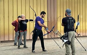 Reprise des séances de formation avec Ghyslain, titulaire du brevet d'État de Tir à l'arc.