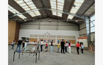 Animation tir à l'arc pour les jeunes de St Jacques avec l'OJS