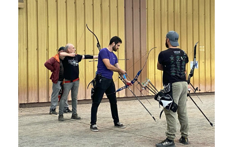 Reprise des séances de formation avec Ghyslain, titulaire du brevet d'État de Tir à l'arc.